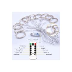 Peri Telli Perde Led Işık Kumandalı 300 Ledli  3 x 3 metre Usb'li 8 Animasyonlu Günışığı