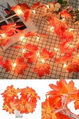 20'li Sonbahar Konseptli Dekoratif Yaprak Şerit Led Işık Günışığı