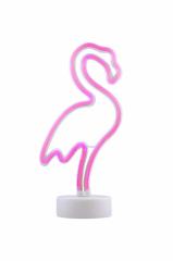Pembe Flamingo Model Neon Led Işıklı Masa Lambası Dekoratif Aydınlatma Gece Lambası