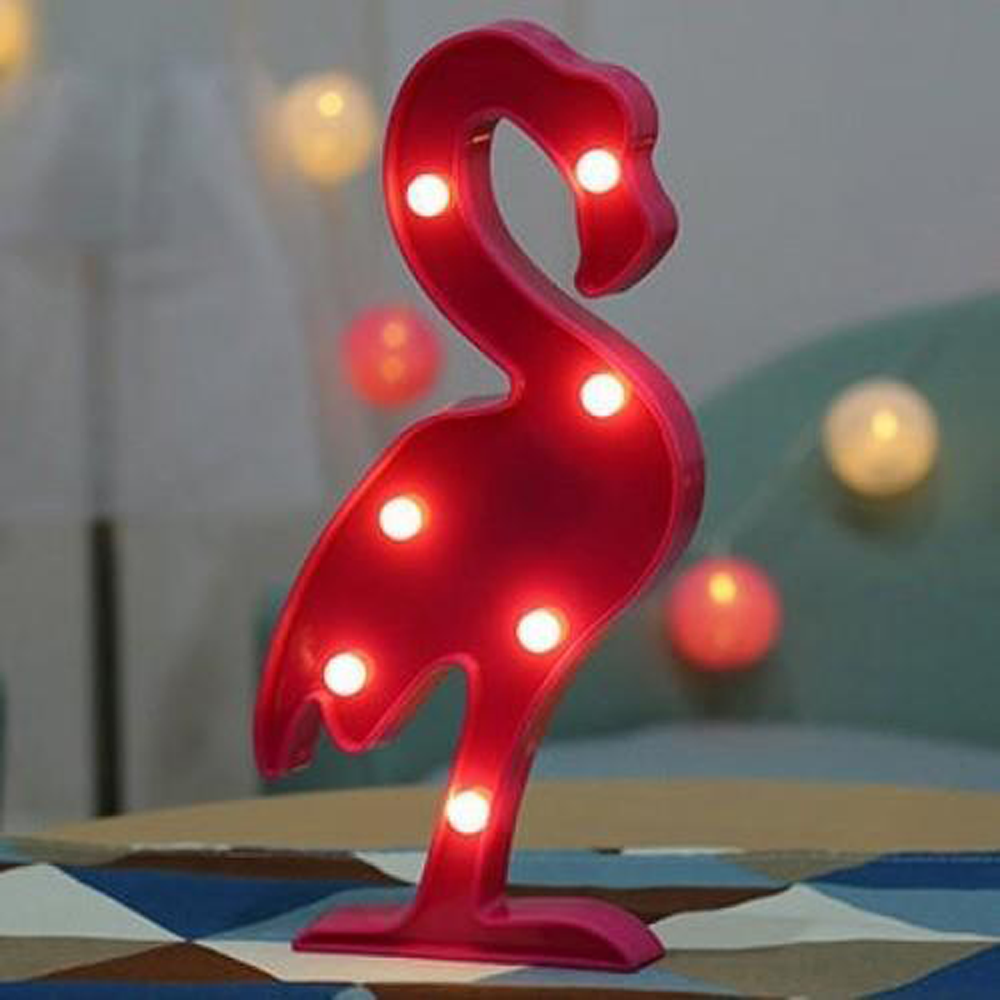 Dekoratif Led Flamingo Gece Lambası Masa Duvar Gece Aydınlatma Lambası