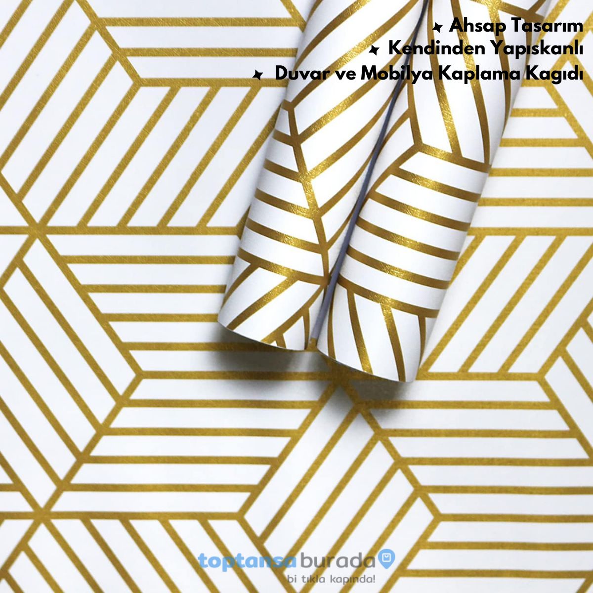 TechnoSmart 45cm×500cm Kendinden Yapışkanlı Kaplama Kağıdı Mutfak Dolap Masa Duvar Modern Görünümlü