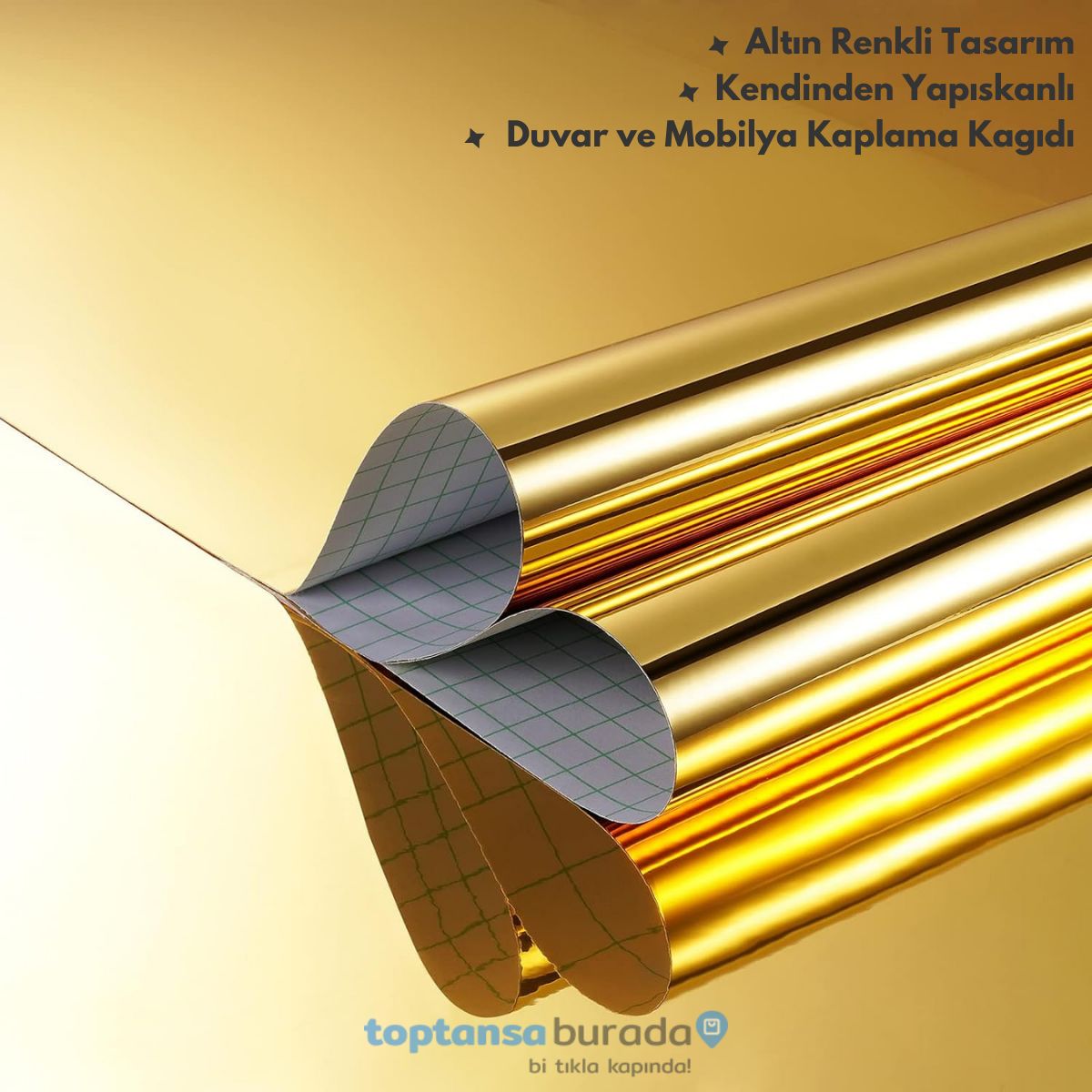 TechnoSmart 60cm×500cm Kendinden Yapışkanlı Folyo Mutfak Dolap Masa Beyaz Eşya Kaplama Duvar Kağıdı