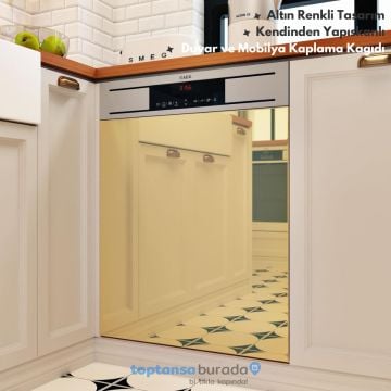 TechnoSmart 60cm×500cm Kendinden Yapışkanlı Folyo Mutfak Dolap Masa Beyaz Eşya Kaplama Duvar Kağıdı