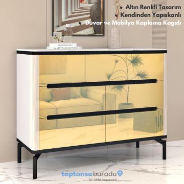 TechnoSmart 60cm×500cm Kendinden Yapışkanlı Folyo Mutfak Dolap Masa Beyaz Eşya Kaplama Duvar Kağıdı