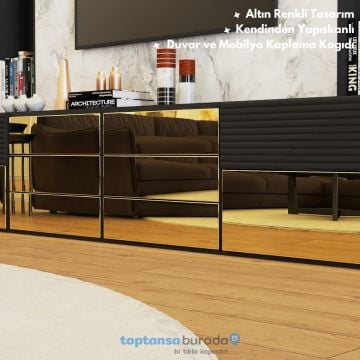 TechnoSmart 60cm×500cm Kendinden Yapışkanlı Folyo Mutfak Dolap Masa Beyaz Eşya Kaplama Duvar Kağıdı