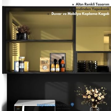 TechnoSmart 60cm×500cm Kendinden Yapışkanlı Folyo Mutfak Dolap Masa Beyaz Eşya Kaplama Duvar Kağıdı