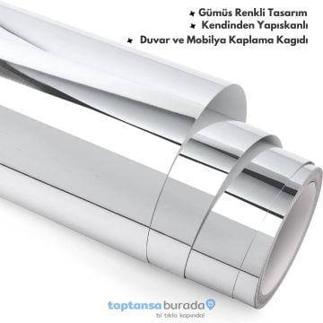 TechnoSmart 60cm×500cm Kendinden Yapışkanlı Folyo Mutfak Dolap Masa Beyaz Eşya Kaplama Duvar Kağıdı