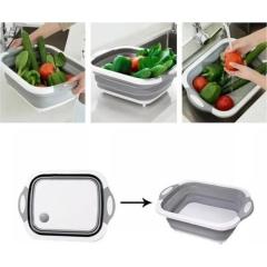 Çok Amaçlı Katlanabilir Sepet Ve Doğrama Tahtası