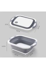 Çok Amaçlı Katlanabilir Sepet Ve Doğrama Tahtası