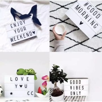 A4 Boy Işıklı Mesaj Panosu 90 Harf (Lightbox)