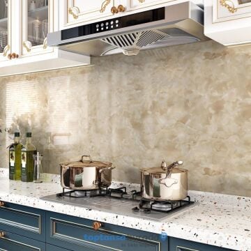 TechnoSmart 60cm×500cm Kendinden Yapışkanlı Mermer Desen Folyo Mutfak Dolap Masa Kaplama DuvarKağıdı Sarı