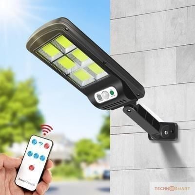 Solar Güneş Enerjili Bahçe Aydınlatması Sokak Lambası Hareket Sensörlü 6 Gözlü BüyükBoy