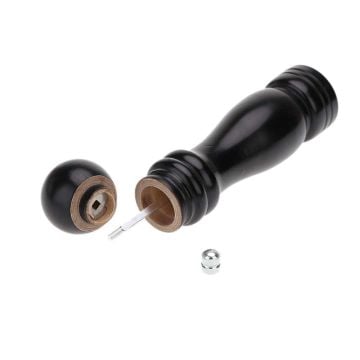 TechnoSmart Karabiber Tuz Kahve Baharat Öğütücü Ahşap Manuel El Değirmeni Tuzluk Kahverengi