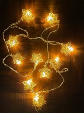 Dekoratif Yıldız Model Sarmal Şerit Led (10'lu)