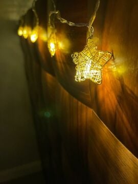 Dekoratif Yıldız Model Sarmal Şerit Led (10'lu)