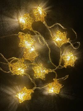 Dekoratif Yıldız Model Sarmal Şerit Led (10'lu)