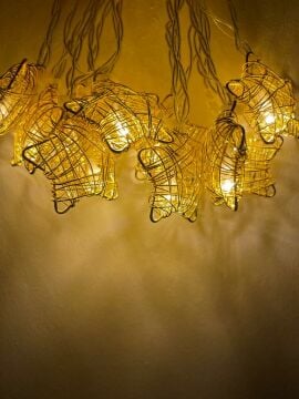 Dekoratif Yıldız Model Sarmal Şerit Led (10'lu)