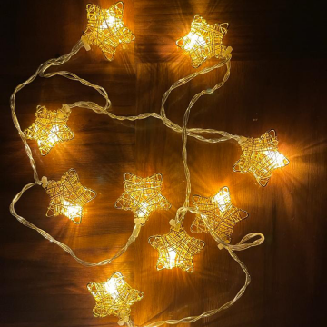 Dekoratif Yıldız Model Sarmal Şerit Led (10'lu)