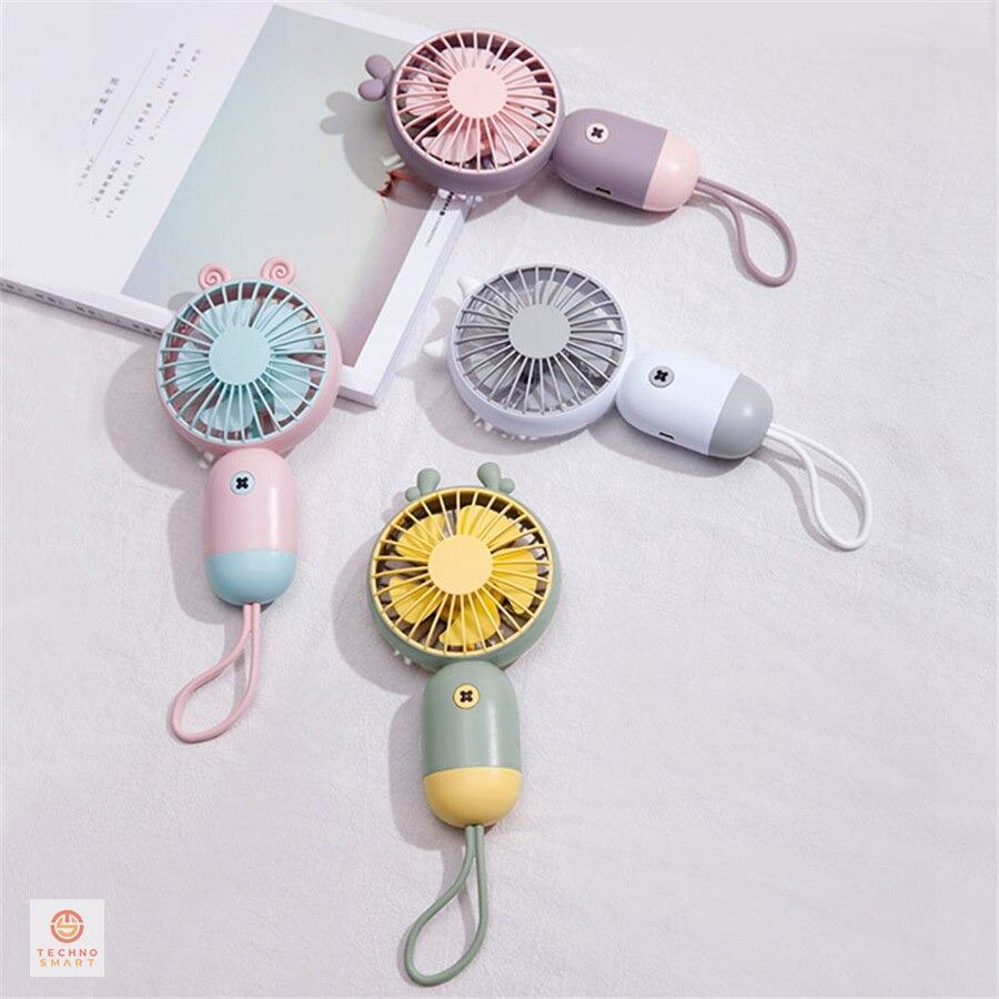 Mini El Fanı Usb Şarjlı Taşınabilir 3 Kademeli Figürlü Ergonomik Tasarımlı