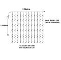 3x3 Metre Perde Led Animasyonlu 12 Saçaklı 300 Ledli Fişli Eklenebilir 8 Fonksiyonlu
