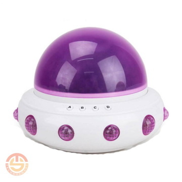 Müzikli Renkli Ve Dönen Star Master Ufo Uzay Temalı Projeksiyon Gece Lambası Usbli Mor