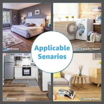 TechnoSmart 4Adet 30cm×30cm Kendinden Yapışkanlı LVT Zemin ve Duvar Kaplama Mutfak Banyo Karo Stickr