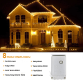 TechnoSmart 4 Metre 8 Fonksiyonlu Perde Led 96 Ledli 50x60x70cm Saçaklı Kablolu Fişli