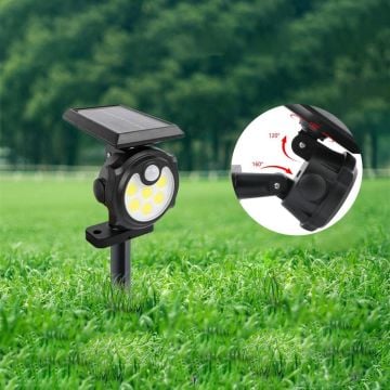 TechnoSmart 42 Ledli Solar Güneş Enerjili 3Modlu COB Bahçe Aydınlatması Hareket Sensörlü Duvar Lamba