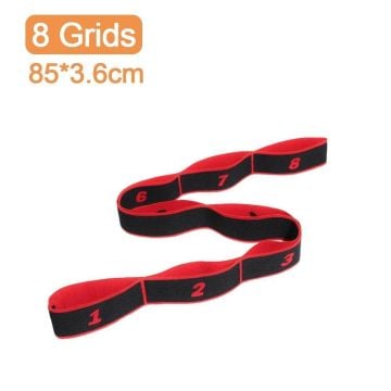 TechnoSmart 8 Farklı Seviyeli Direnç Bandı Spor Egzersiz Aerobik Pilates Squat Lastiği Fitness Yoga Kırmızı