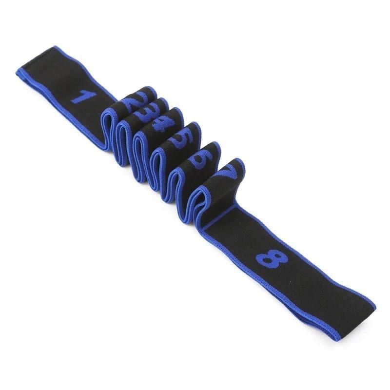 TechnoSmart 8 Farklı Seviyeli Direnç Bandı Spor Egzersiz Aerobik Pilates Squat Lastiği Fitness Yoga Mavi