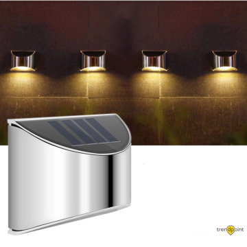 Trendpoint 1Adet Solar Metal Tek Taraflı Aplik Duvar Lambası Dekoratif Led Aydınlatma Güneş Enerjili