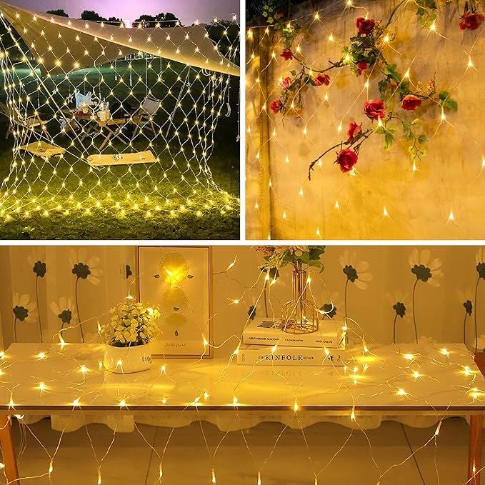 Trendpoint 320 Ledli 3x2 Metre Animasyonlu Ağ Perde Led Fişli Eklenebilir Modlu Yılbaşı Süsleme