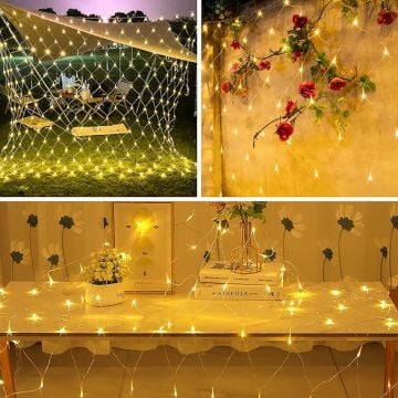 Trendpoint 320 Ledli 3x2 Metre Animasyonlu Ağ Perde Led Fişli Eklenebilir Modlu Yılbaşı Süsleme