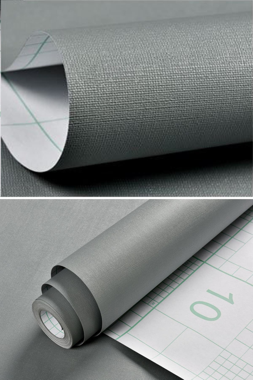 Trendpoint 60x200cm Mat Antrasit Kendinden Yapışkanlı Duvar Mutfak Banyo Dolap Kaplama Dekorasyon