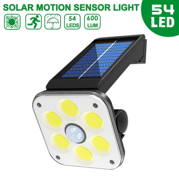 TechnoSmart 54 COB Ledli Solar Bahçe Aydınlatma Hareket Sensörlü Güneş Enerjili Lamba