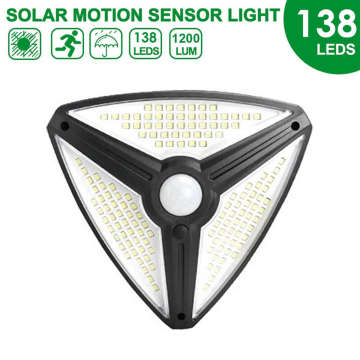 TechnoSmart 138 Ledli Solar Bahçe Aydınlatması Lamba Hareket Sensörlü 3 Modlu Güneş Enerjili