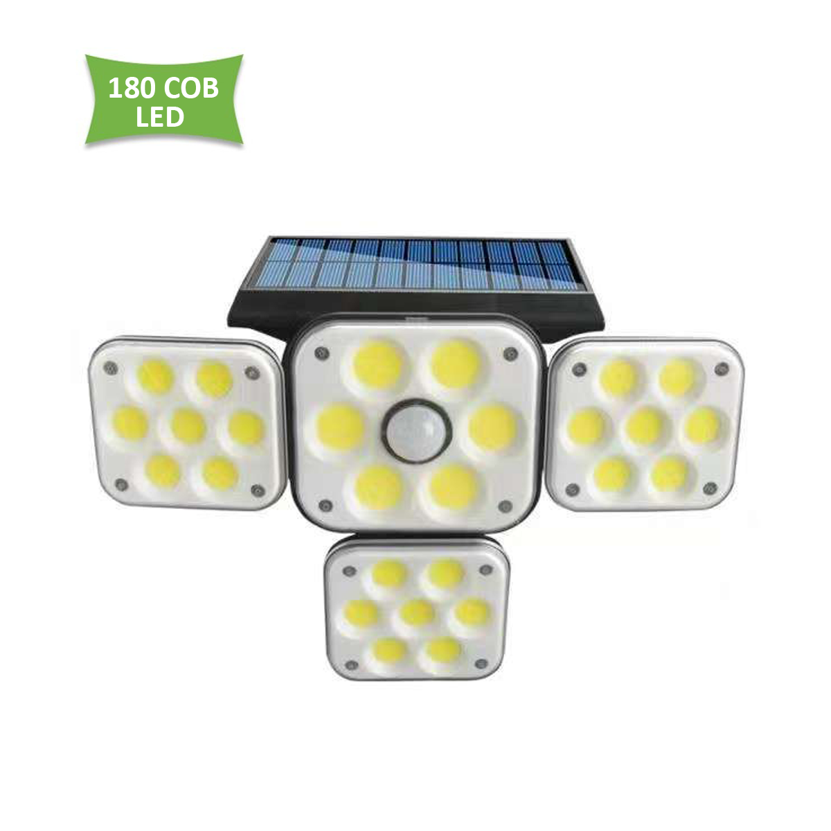 TechnoSmart 180COB Ledli Solar 4Başlıklı Bahçe Aydınlatma Duvar Lambası Güneş Enerji Hareket Sensörl