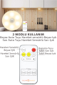 TechnoSmart 2li Spot Led Kumandalı Usb Şarjlı Akıllı Hareket Sensörlü Çift Renk Kablosuz Lamba