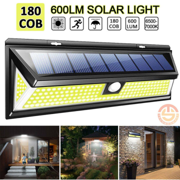 180 Led Li Hareket Sensörlü Güneş Enerjili Bahçe Garaj Ev Aydınlatma Lambası