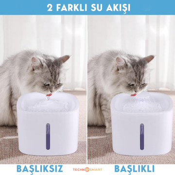 Trendpoint Kedi Köpek Su Çeşmesi Su Pınarı Kabı Su Seviye Göstergeli 3 Lt