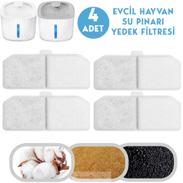 Trendpoint 4 Adet Kedi Köpek Su Çeşmesi Su Pınarı Filtresi