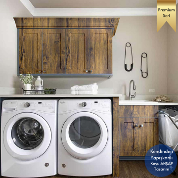 TechnoSmart 60×500cm Kendinden Yapışkanlı Doğal Ahşap Dokulu Kaplama Kağıdı Mutfak Dolap Masa Duvar