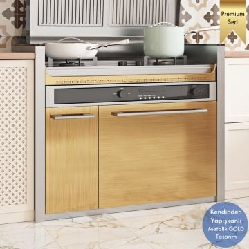 TechnoSmart 60cm×500cm Kendinden Yapışkanlı Metalik Folyo Mutfak Dolap Masa Kaplama Duvar Kağıdı