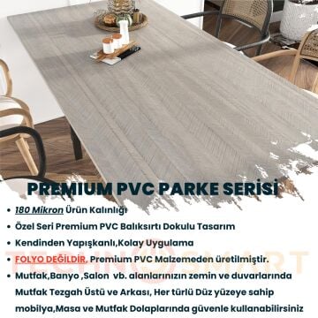TechnoSmart 60×500cm Kendinden Yapışkanlı Balıksırtı Desenli Premium Duvar Kağıdı Masa Dolap Kaplama Bej