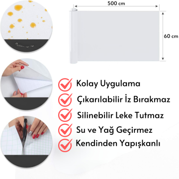 TechnoSmart 60×500cm Kendinden Yapışkanlı Parke Görünümlü Premium Zemin Duvar Kağıdı Dolap Kaplama Açık Bej