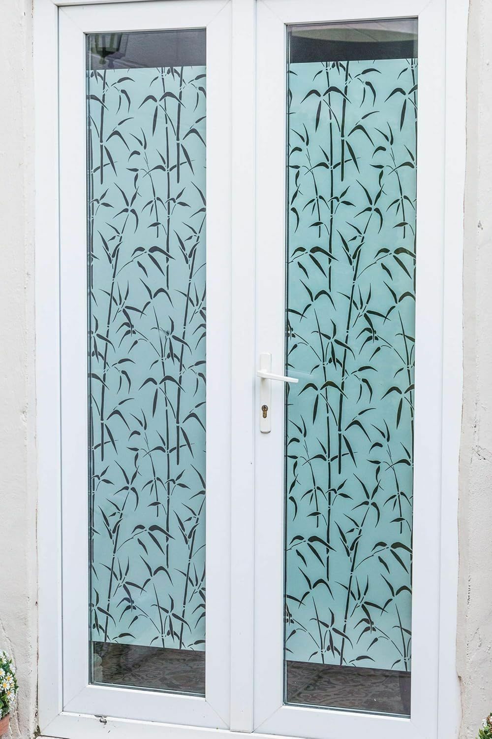 Technosmart – | 45x150cm | Bambu Yaprak Desenli Statik Cam Filmi Kaplama | Mutfak Ofis Banyo Pencere