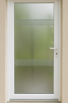 Technosmart – | 45x200cm | Meander Motifli Statik Cam Filmi Kaplama | Mutfak Ofis Banyo Pencere