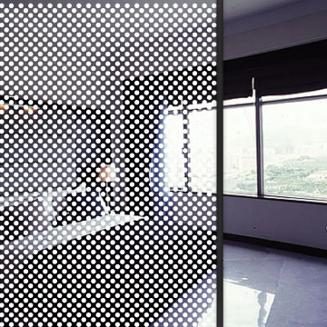 Technosmart – | 45x100cm | Beyaz Noktalı Statik Cam Filmi Kaplama | Mutfak Ofis Banyo Pencere