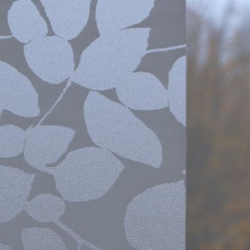 Technosmart – | 45x100cm | Yaprak Desenli Statik Cam Filmi Kaplama | Mutfak Ofis Banyo Pencere