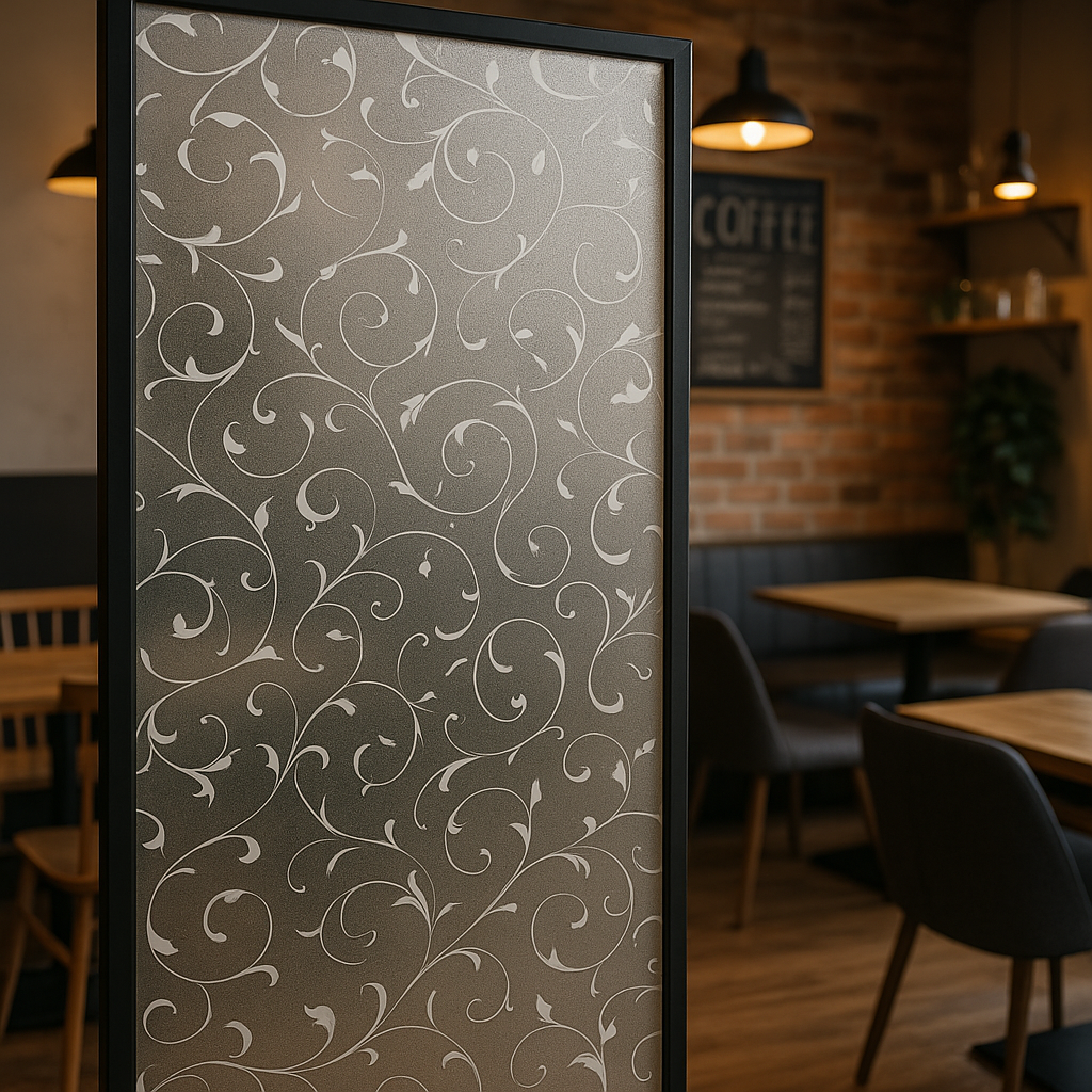 Technosmart 45x100cm Desenli Statik Cam Filmi Kaplama | Mutfak Ofis Banyo Kafe Restoran